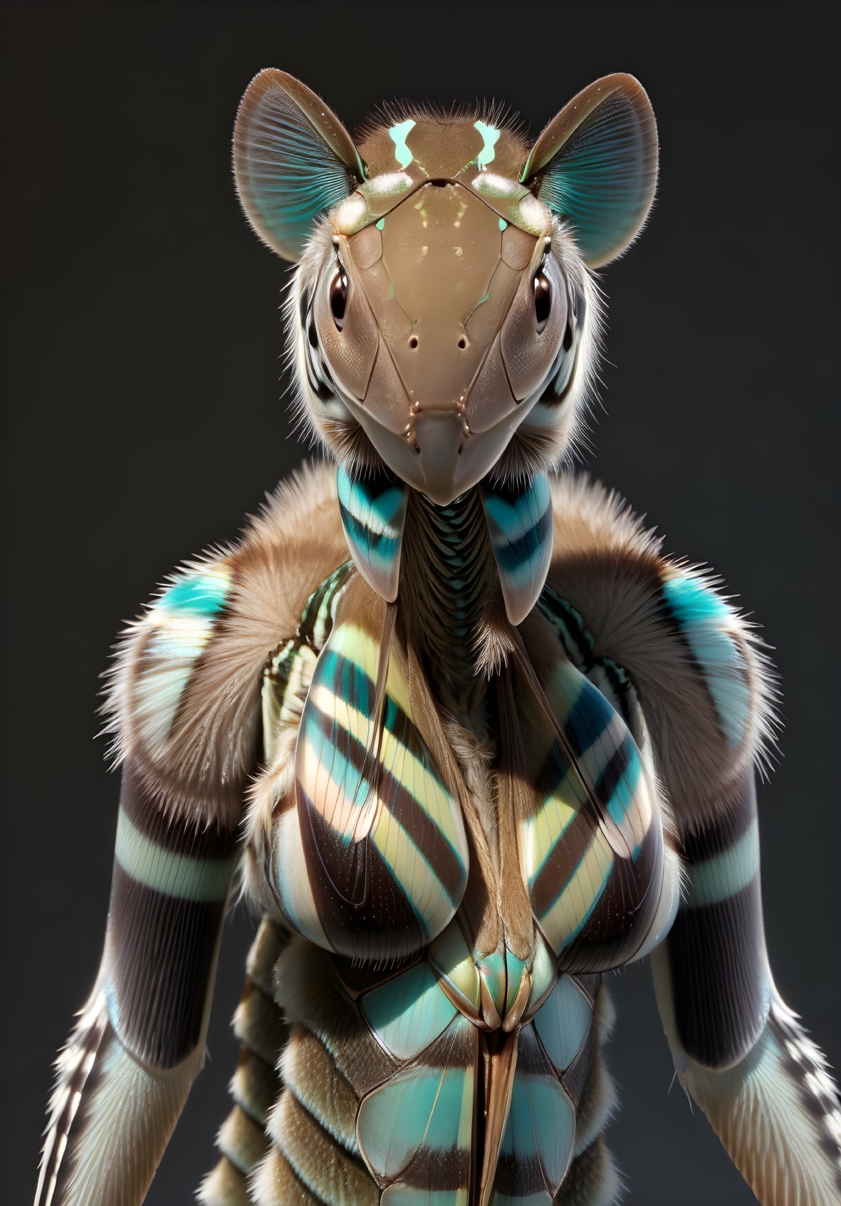 Fantastical Creature with Insect and Mammal Features