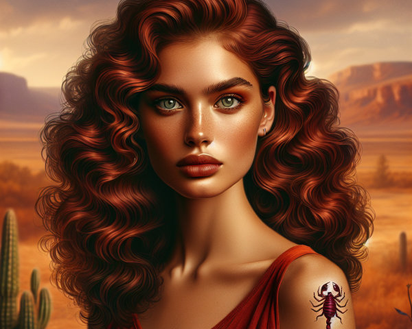 Portrait of a Young Woman in Desert Landscape