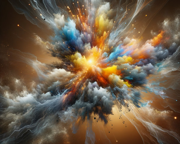 Vibrant Abstract Colors Against Dark Backdrop