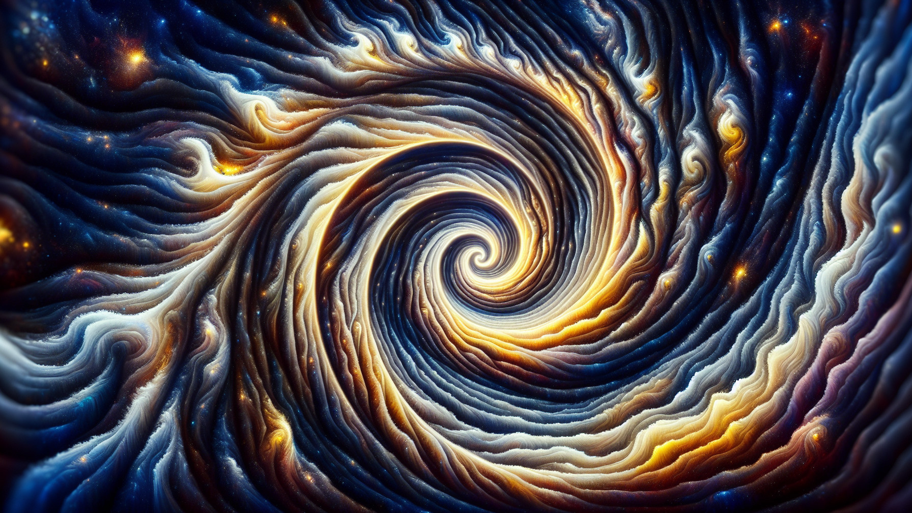 Cosmic Swirl of Colors with Stars and Patterns