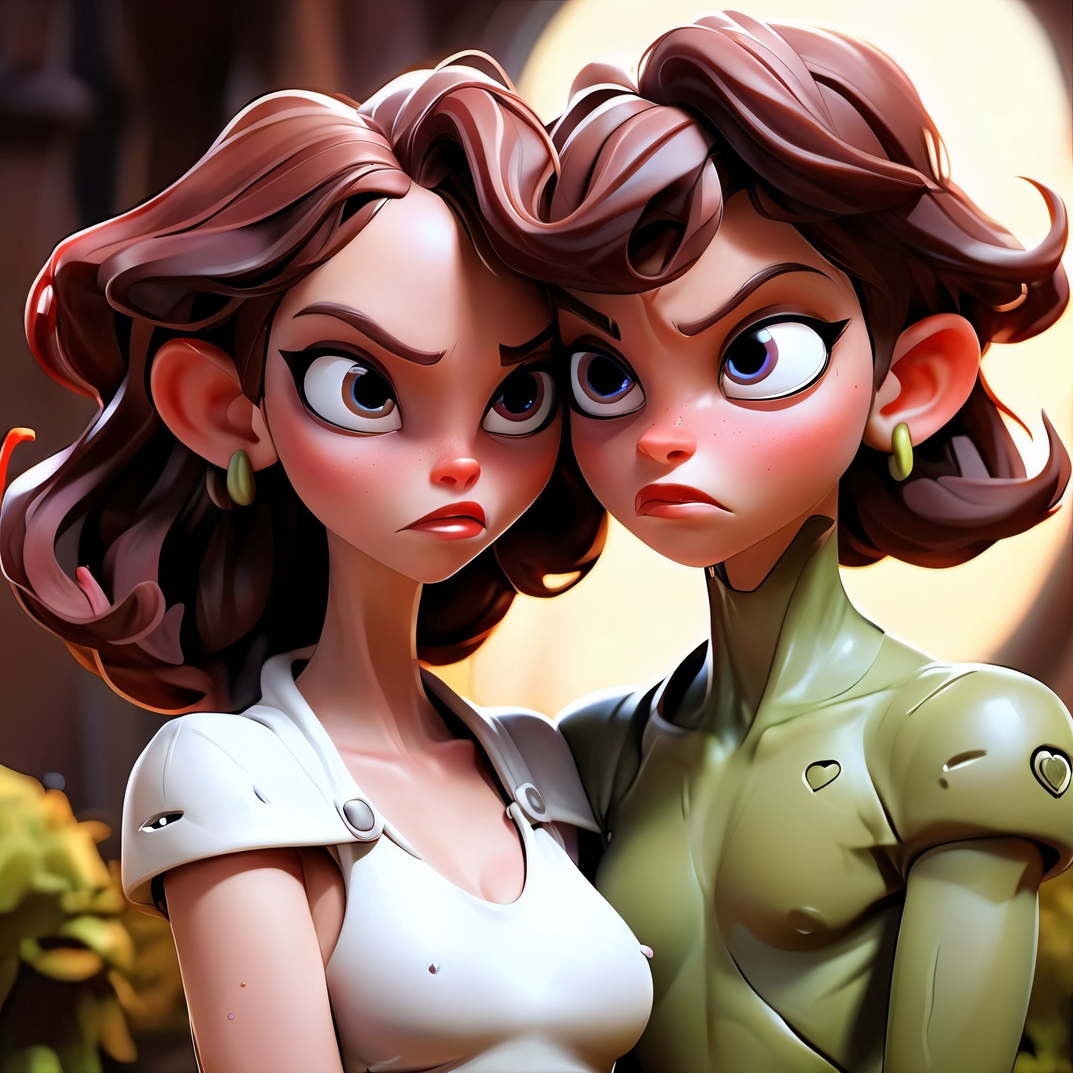Stylized Animated Characters with Unique Hairstyles