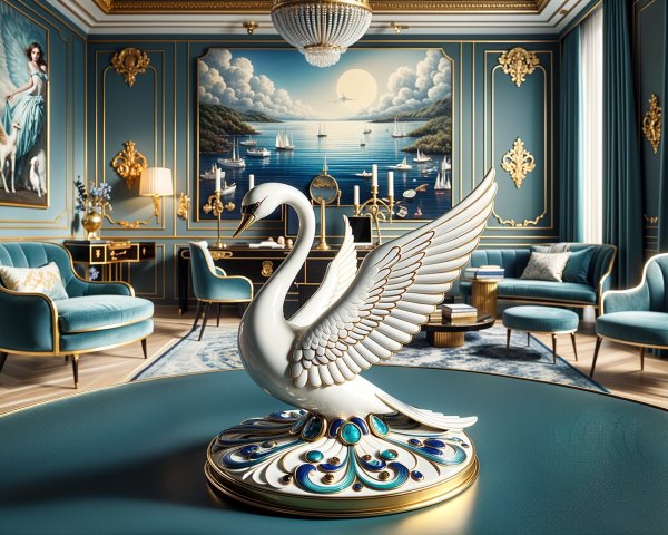 Elegant Interior with Teal and Gold Accents