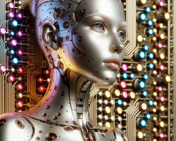 Futuristic Robot Design with Human-Like Features