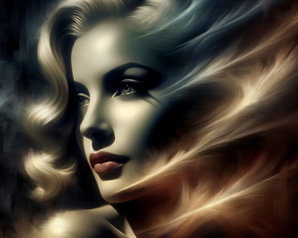 Glamorous Portrait of a Woman with Vintage Allure