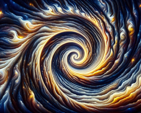 Cosmic Swirl of Colors with Stars and Patterns