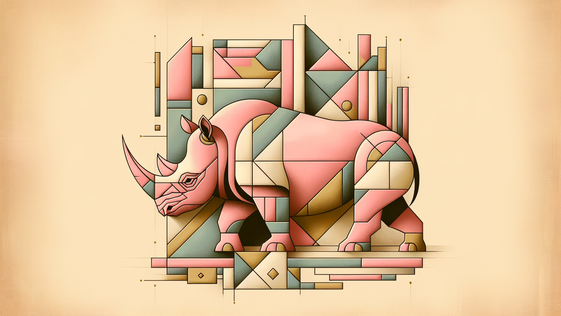 Pink rhinoceros.