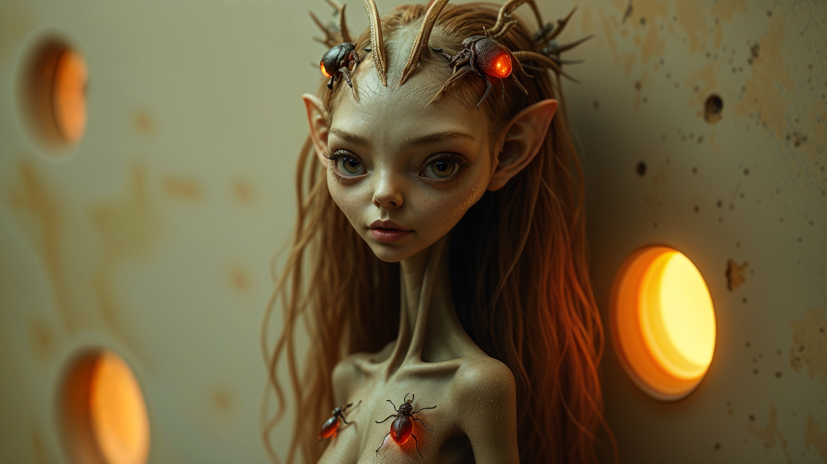 Ethereal Figure in a Mystical, Textured Setting