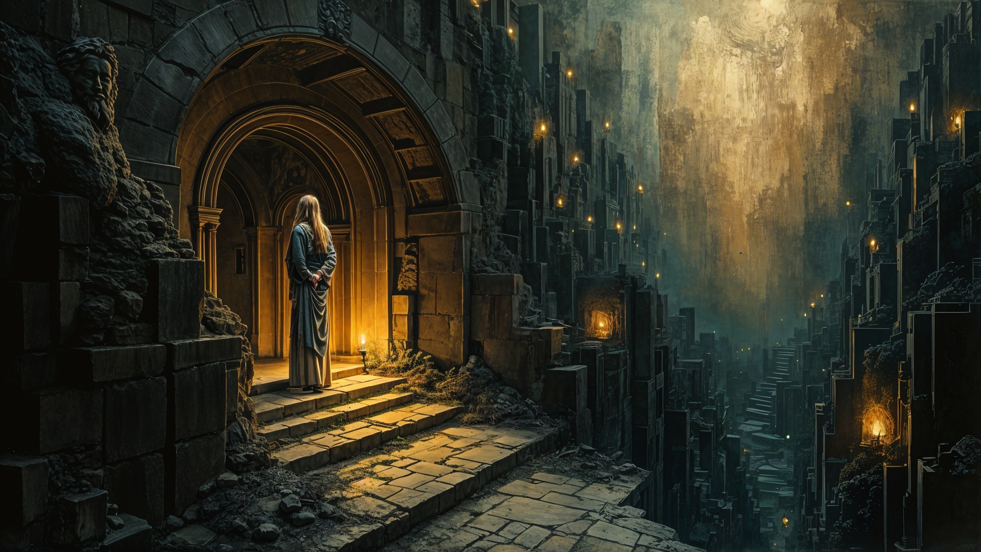 Grand Archway Leading to a Mysterious Realm