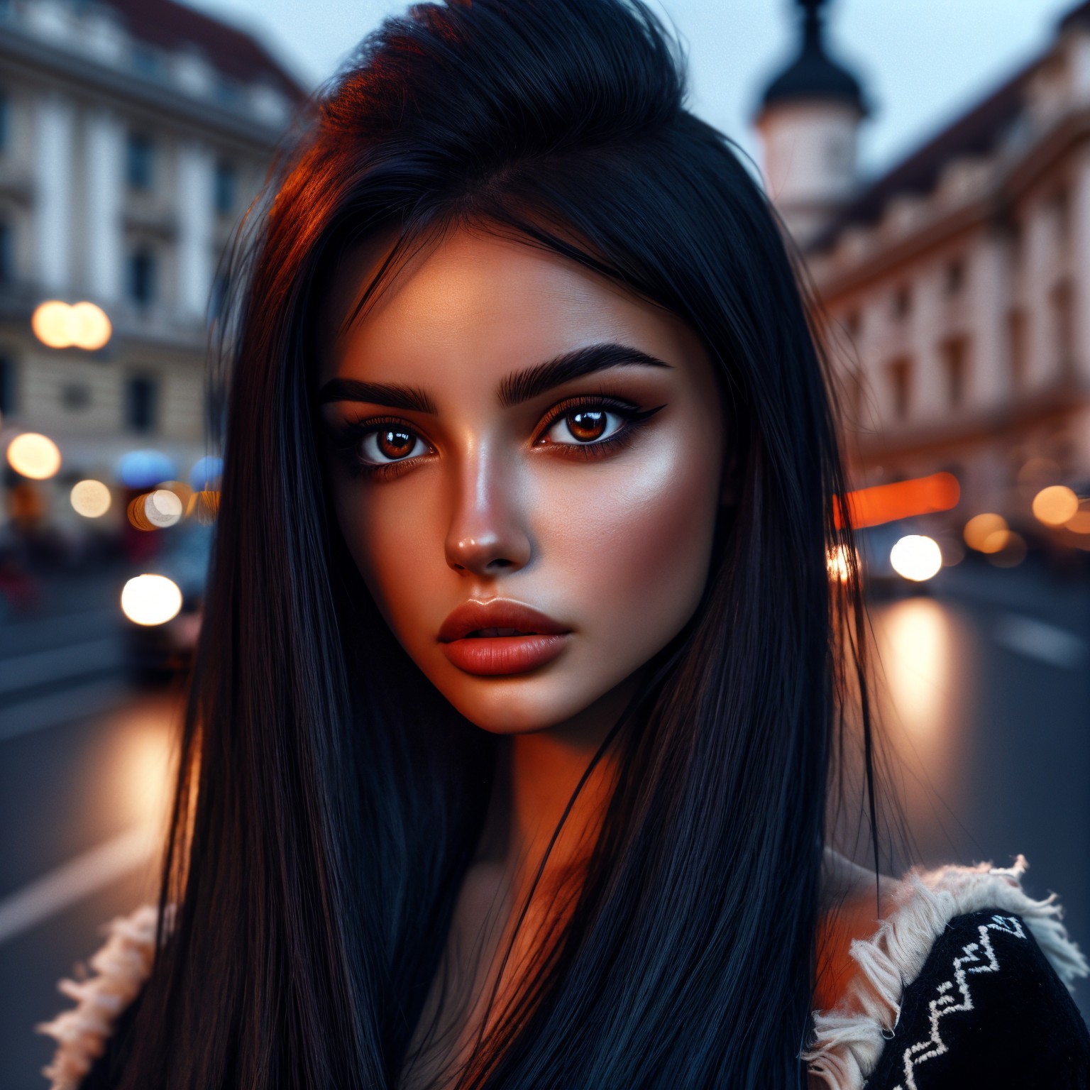 Portrait of a Young Woman with Expressive Eyes