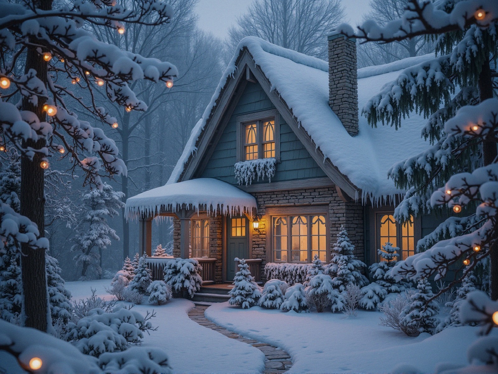 Winter Wonderland Cottage Glow