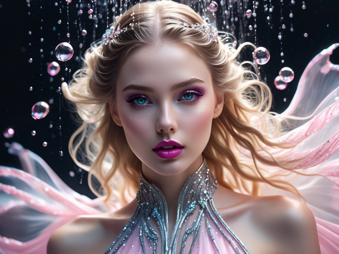 Close-up Portrait of a Young Woman with Blonde Hair