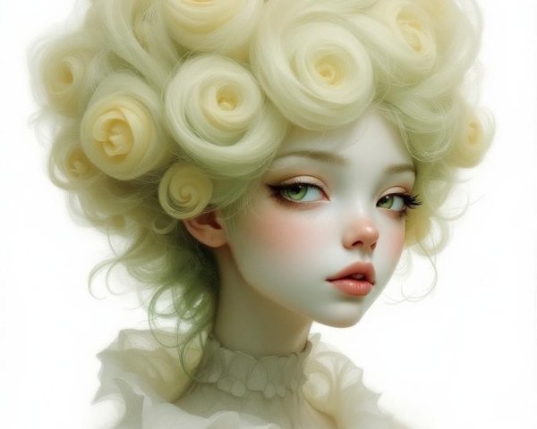 Portrait of a Young Woman with Ethereal Features