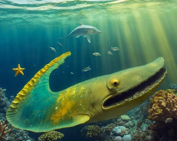 Vibrant Coral Reef with Unique Underwater Creatures