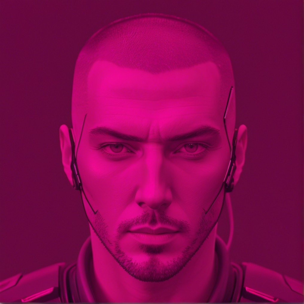 Futuristic Character Portrait with Biomechanical Elements