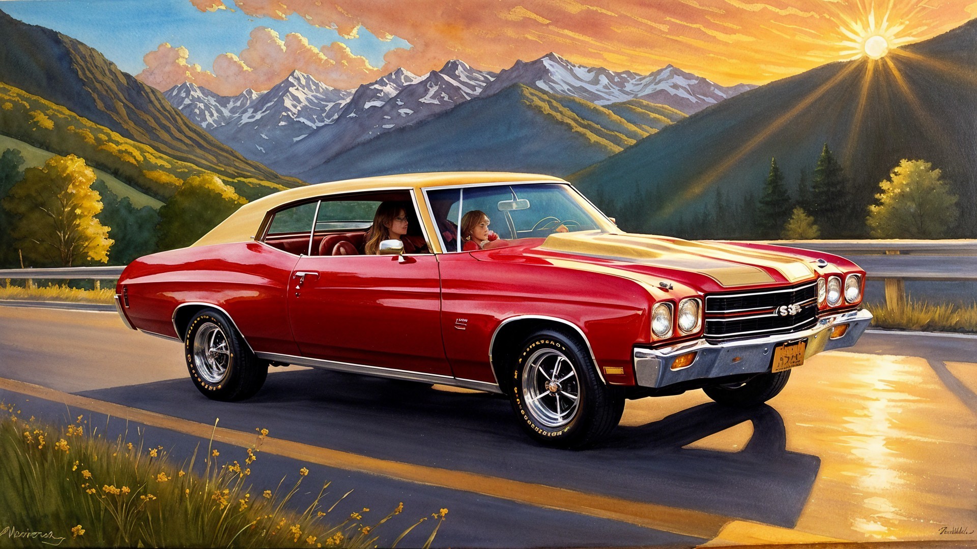 1970 Chevrolet Chevelle SS on Scenic Mountain Road