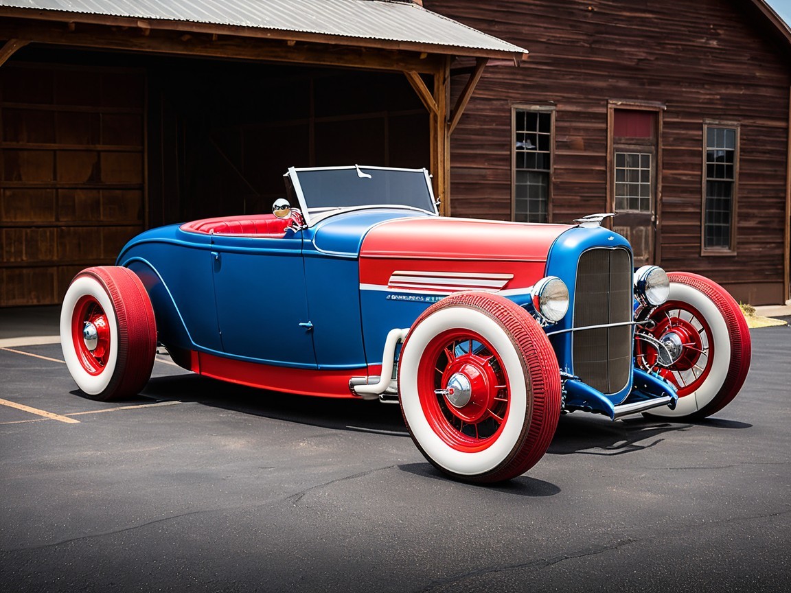 1930s Vintage Hot Rod with Two-Tone Color Scheme
