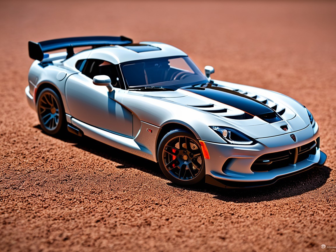 Sleek Metallic Silver Sports Car Against Sandy Background
