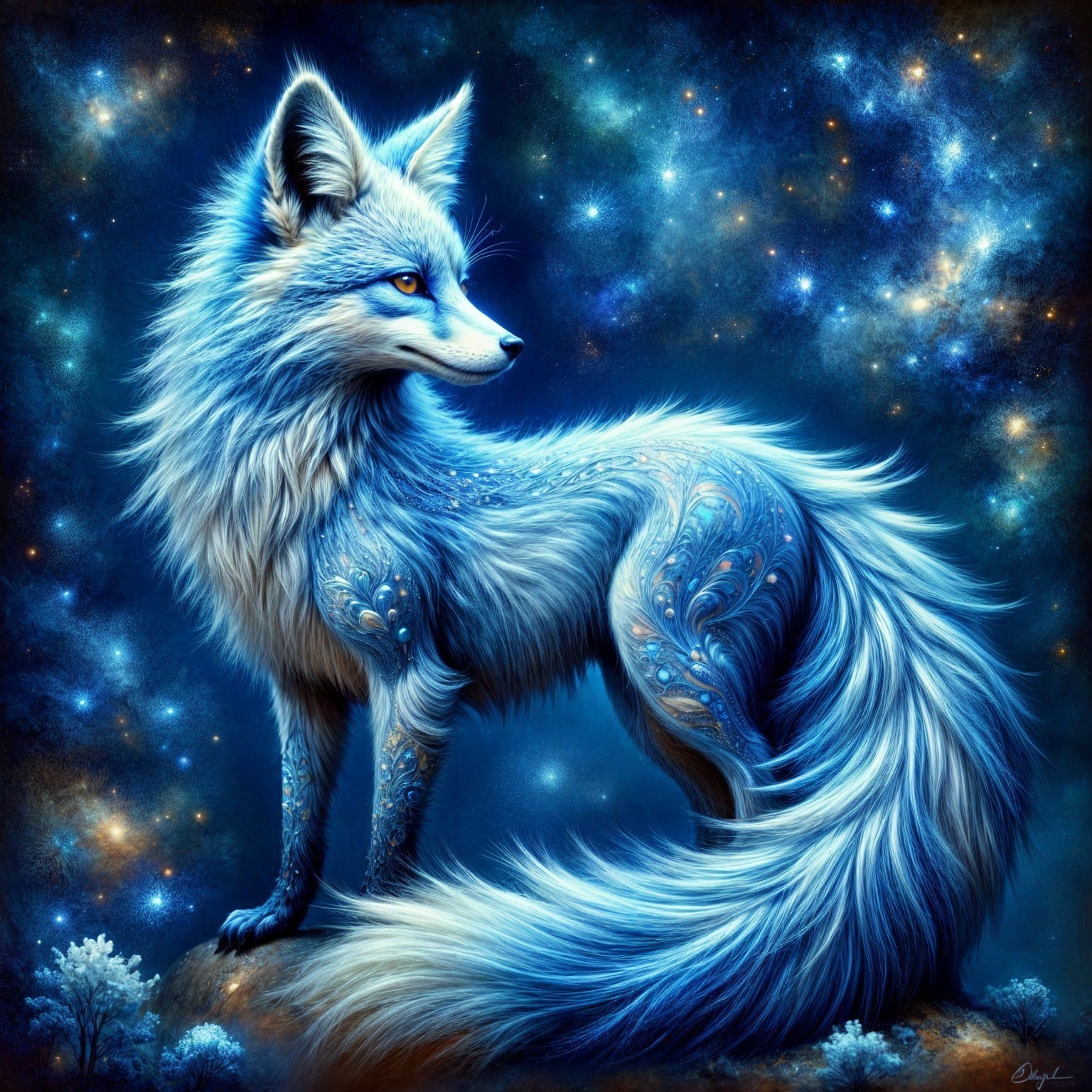 Celestial Fox in a Cosmic Landscape of Galaxies