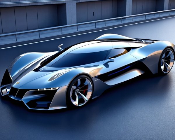 Futuristic Supercar with Streamlined Design and Finish