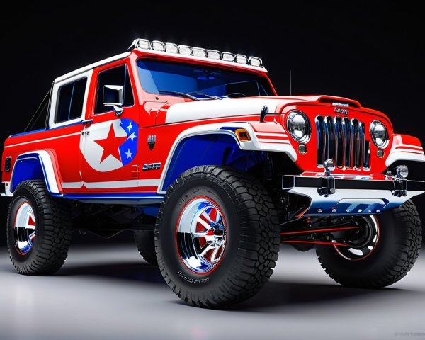 Vibrant Off-Road Vehicle with Aggressive Design