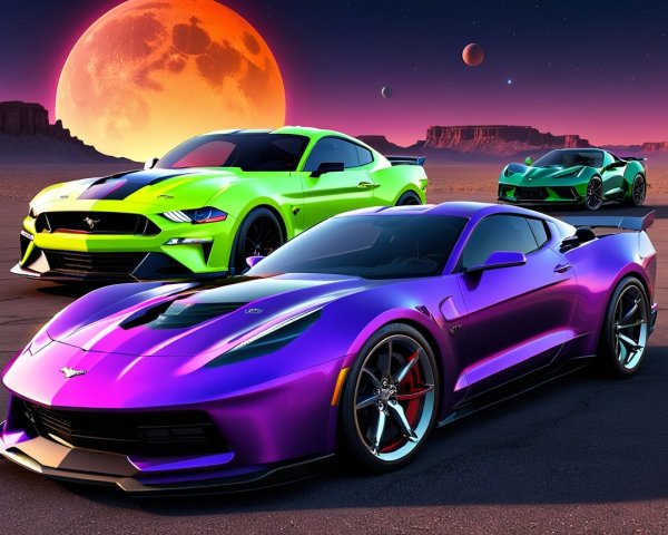 High-Performance Sports Cars in Cosmic Landscape