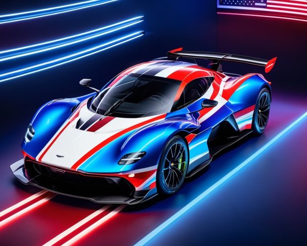 High-Performance Sports Car with Vibrant Design