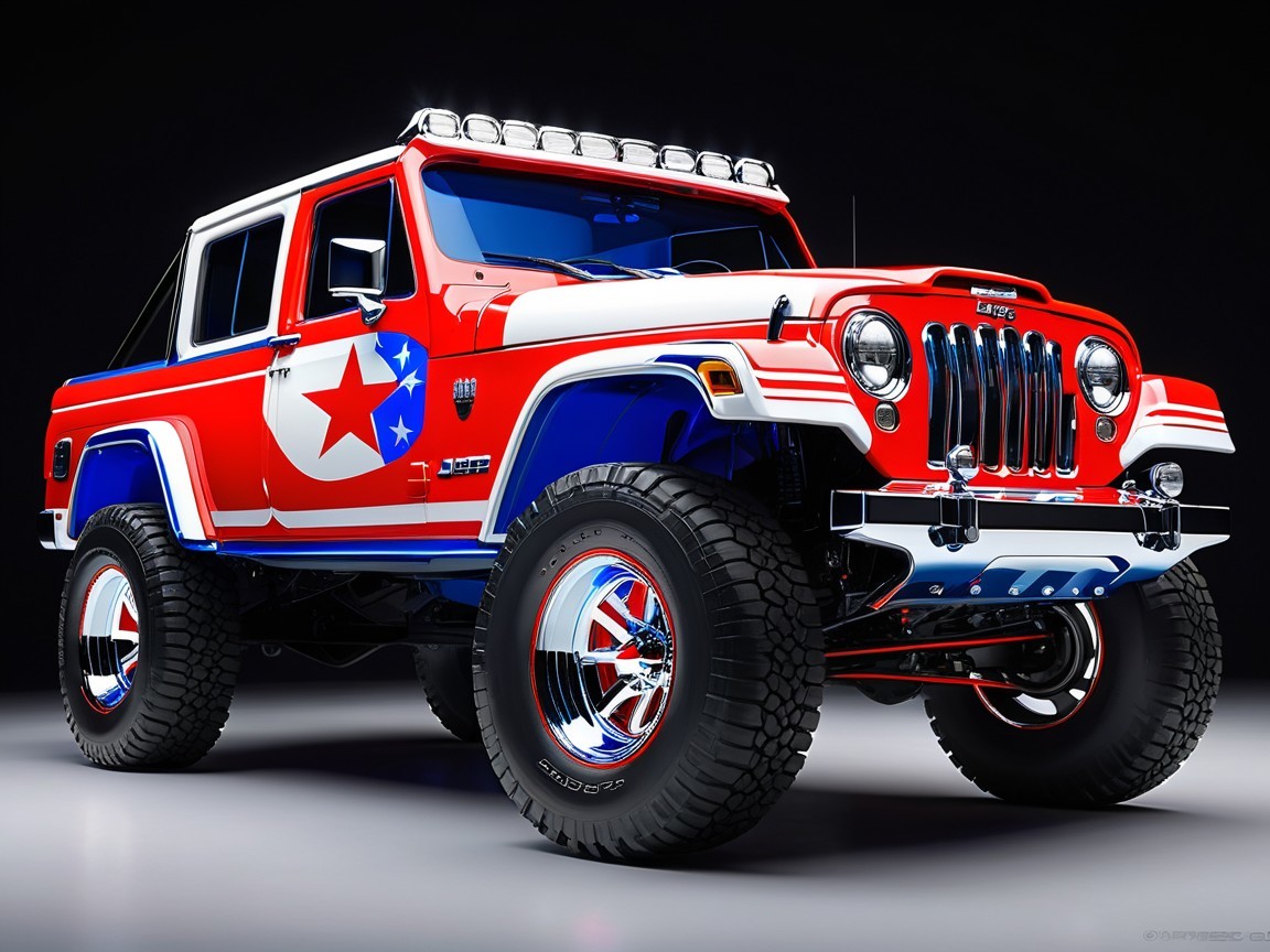 Vibrant Off-Road Vehicle with Aggressive Design