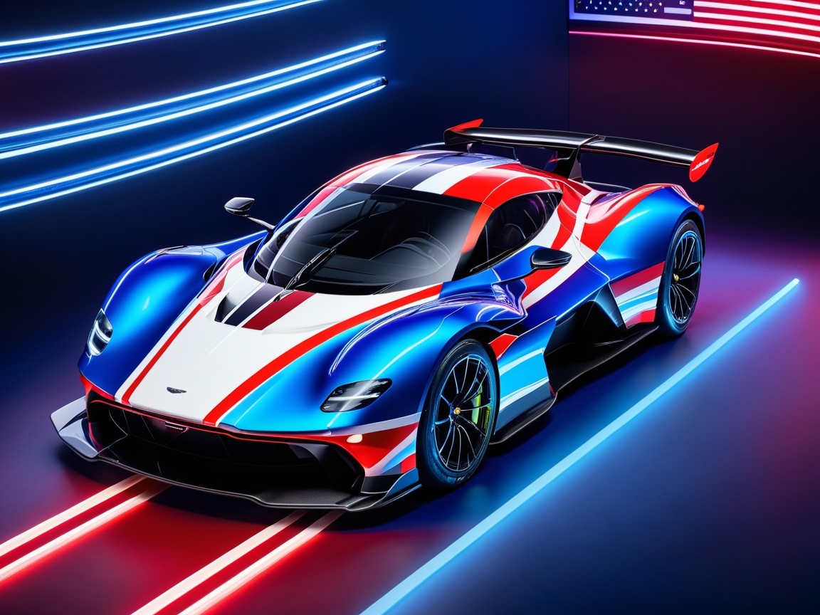 High-Performance Sports Car with Vibrant Design