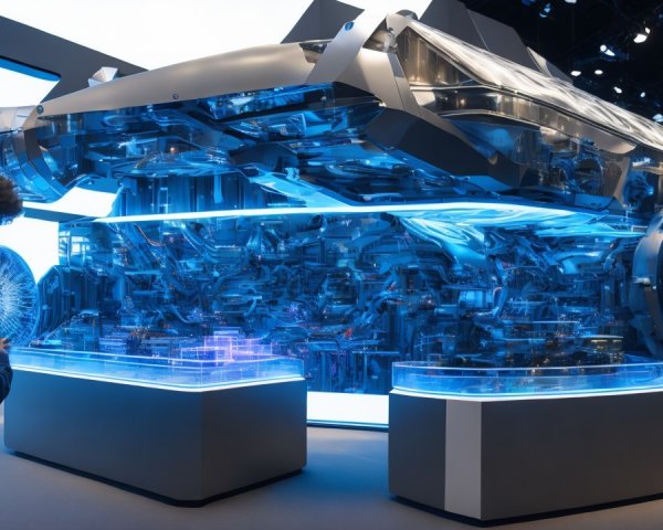 Futuristic Exhibit of a Transparent Vehicle Design