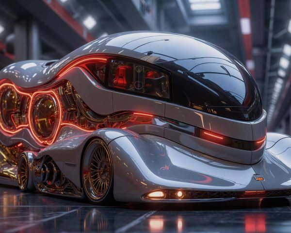 Futuristic Cybernetic Truck with Detailed Features