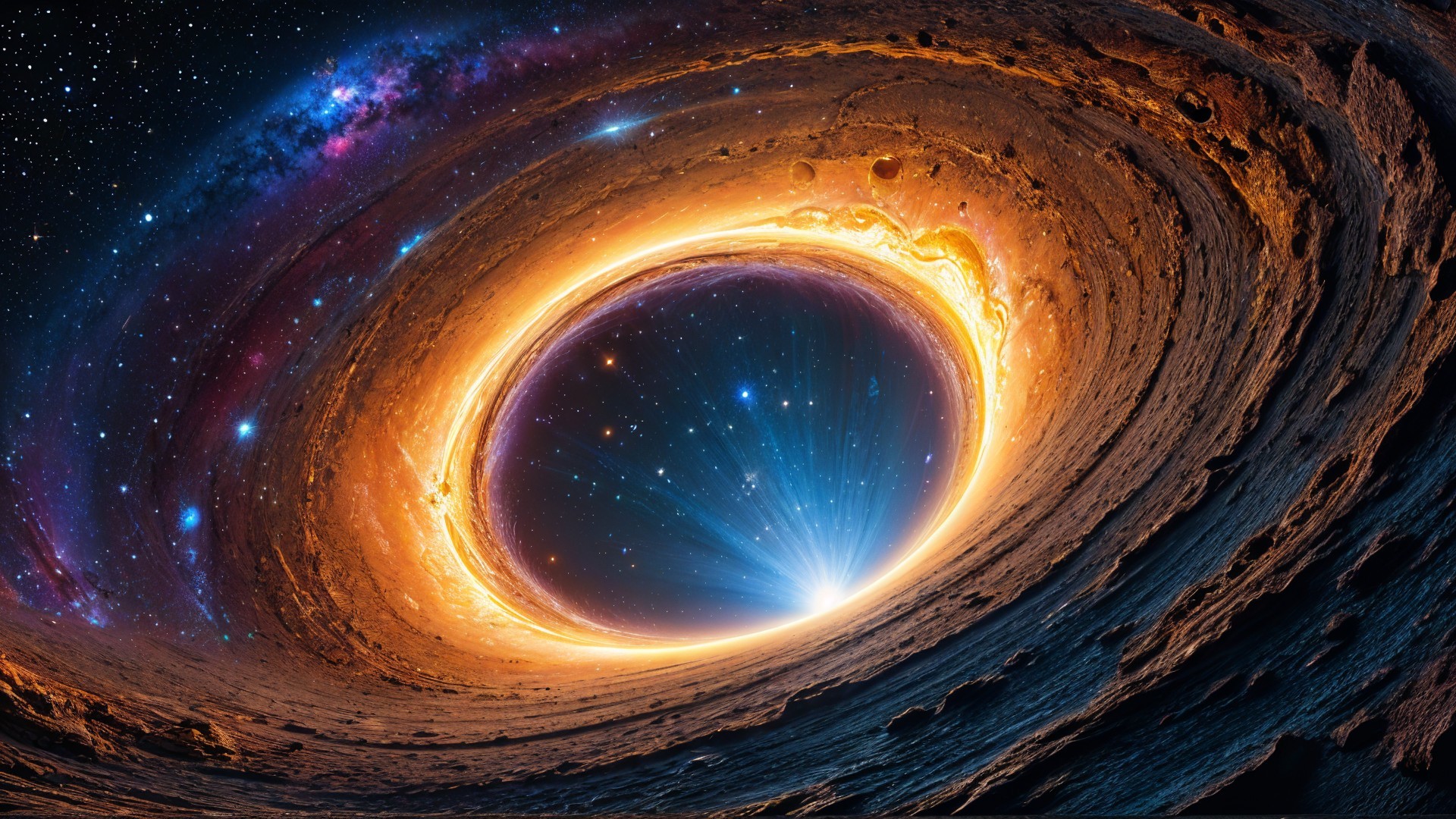 Vibrant Cosmic Vortex with Star-Studded Galaxies