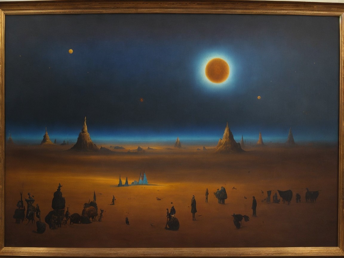 Otherworldly Landscape with Towering Rock Formations