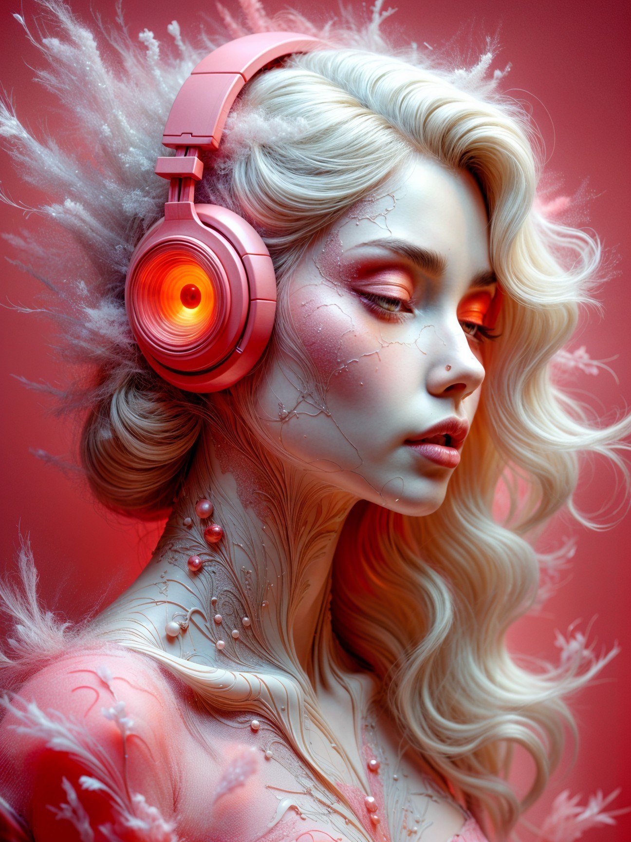 Portrait of a Young Woman with Ethereal Details