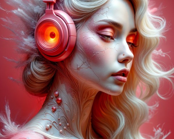 Portrait of a Young Woman with Ethereal Details