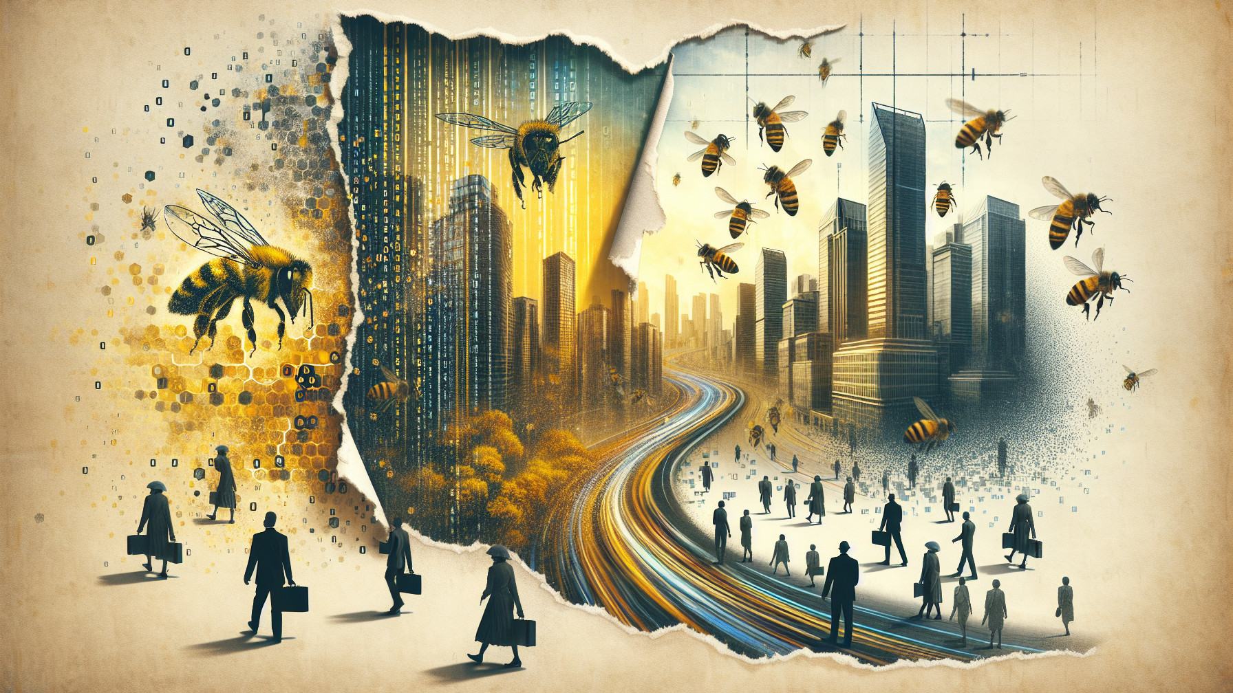 Honeycomb and Cityscape: Nature Meets Urban Life