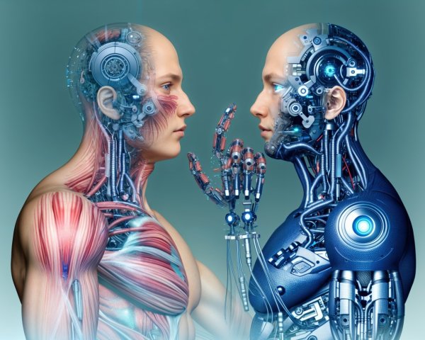 Human and Robotic Figure Contrast in Anatomy and Design