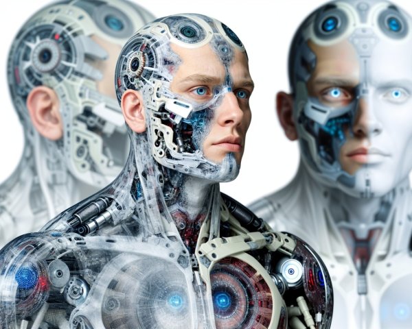 Futuristic Humanoid Robot with Intricate Design Details