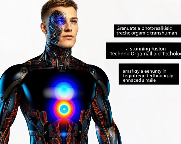 Futuristic Humanoid Robot with Photorealistic Design