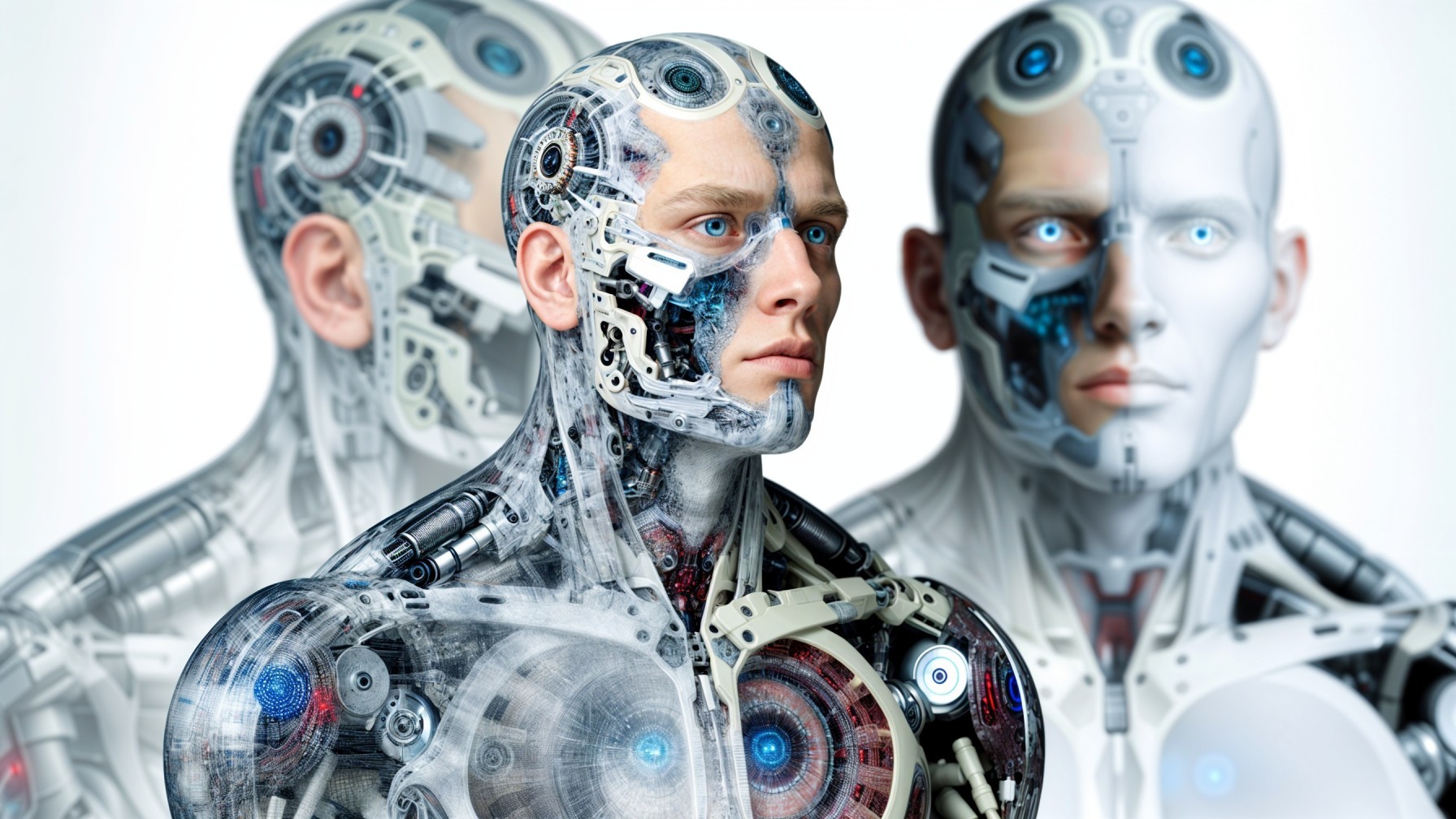Futuristic Humanoid Robot with Intricate Design Details