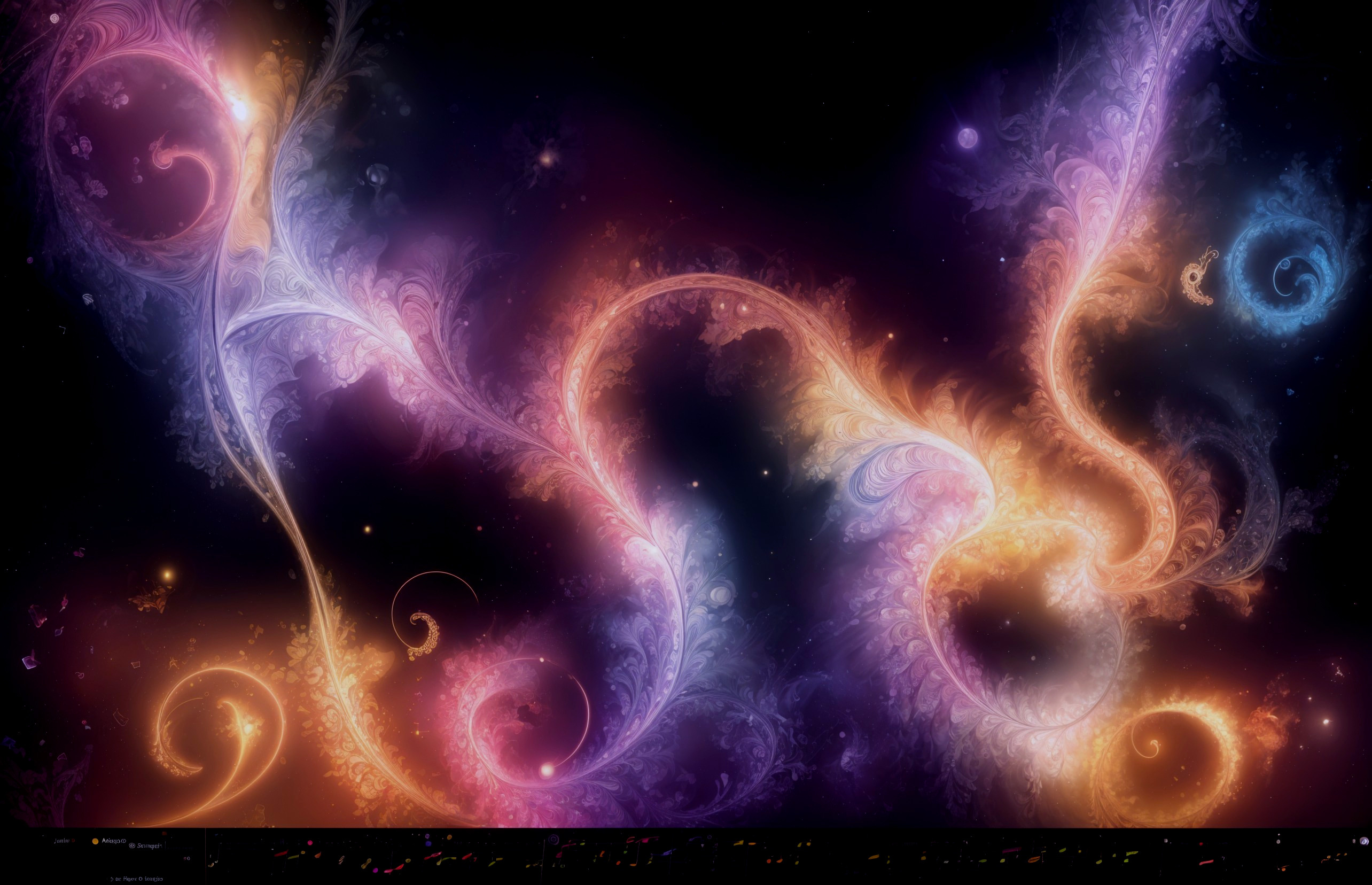 Abstract Design with Swirling Patterns and Vibrant Colors