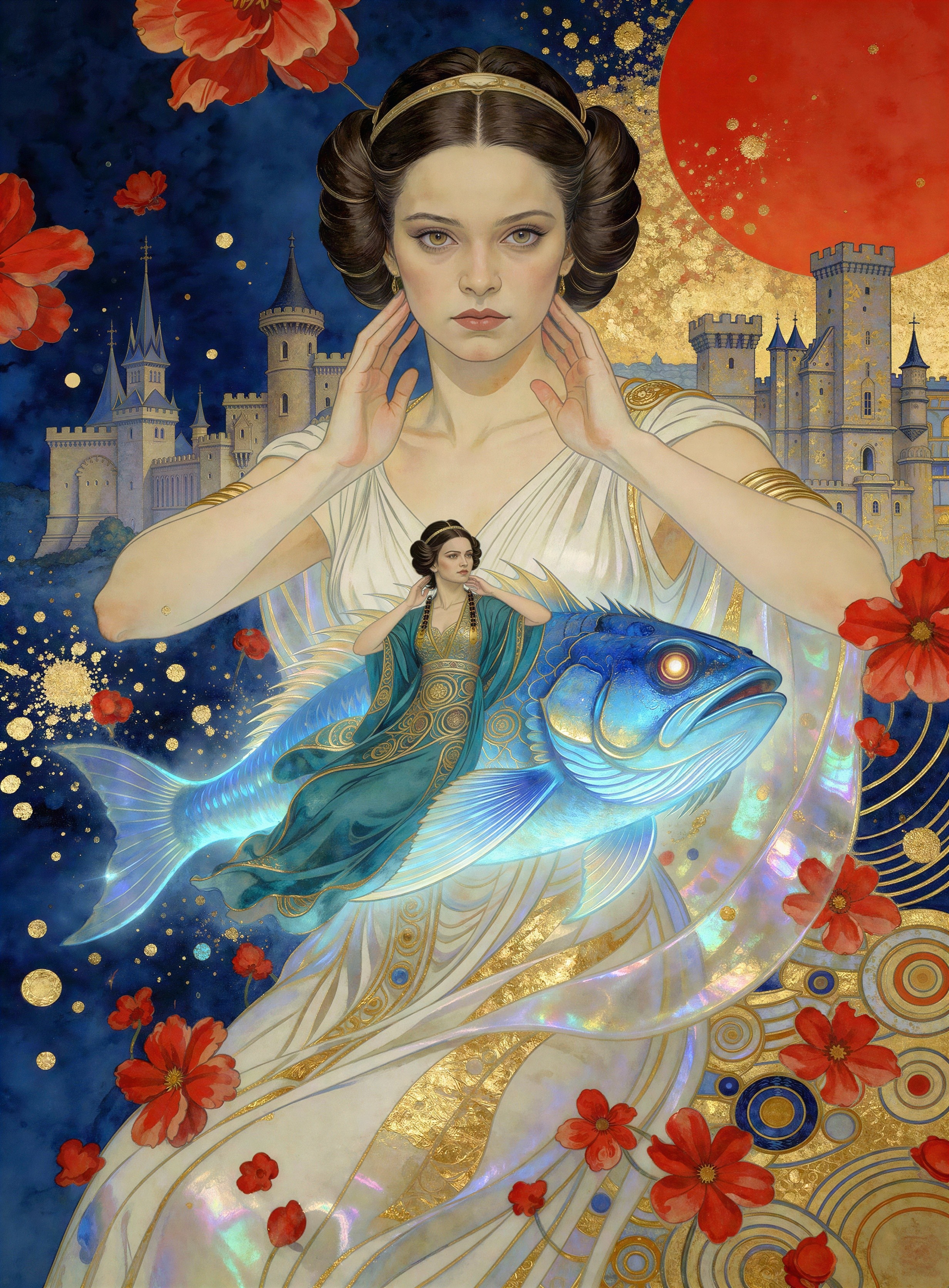 Intricate Full-Body Portrait of a Woman in Fantasy Setting