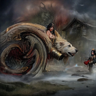 Fantastical Landscape with Intricate Mushrooms and Stars