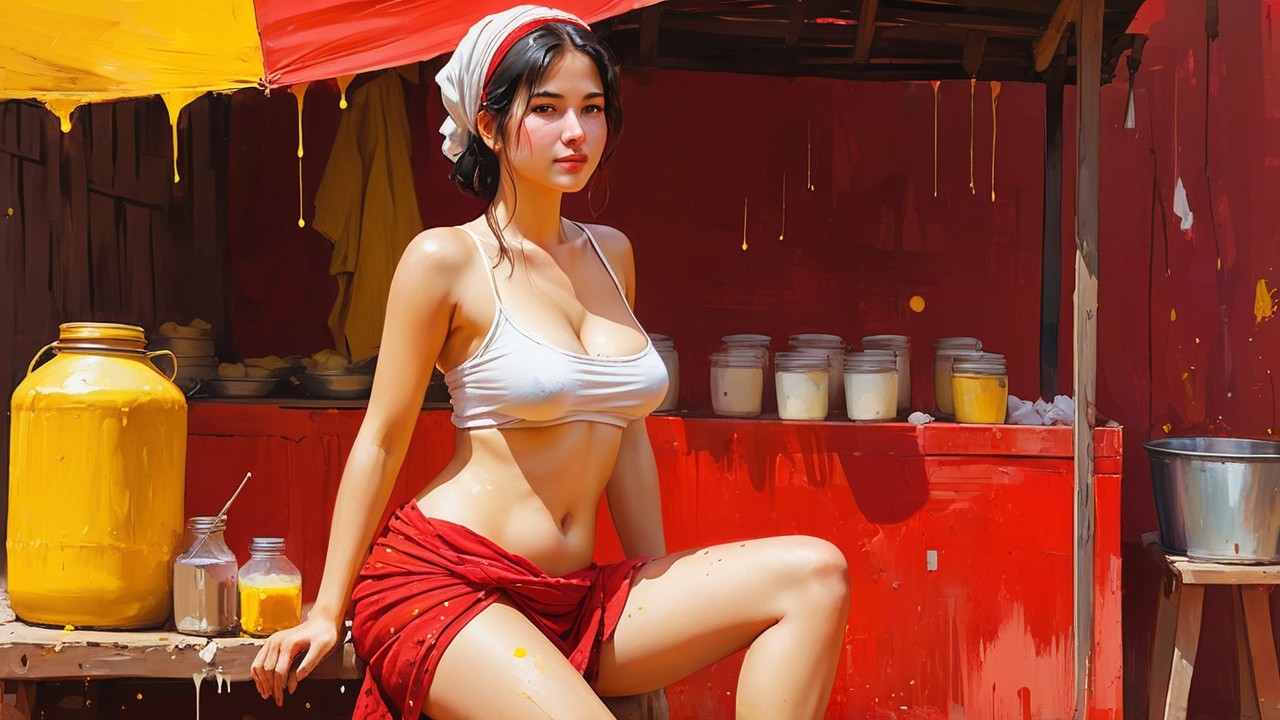 Young woman outdoors in casual summer attire