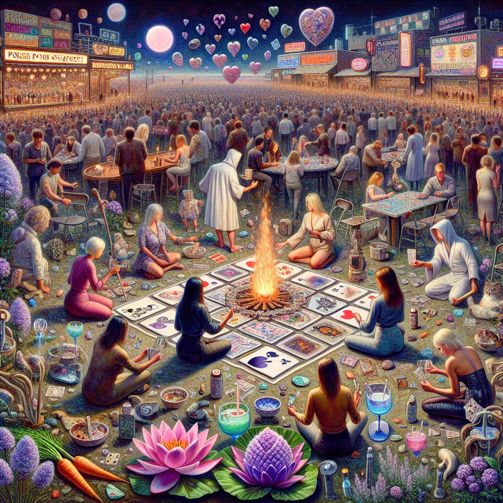 Festival Atmosphere with Games, Crafts, and Bonfire