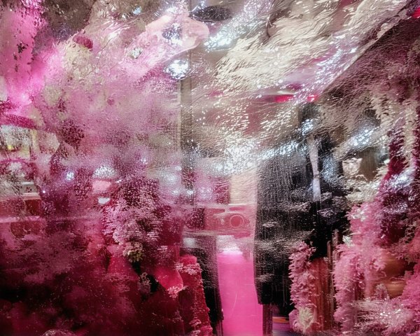 Dreamy Interior with Pink Coral-Like Textures