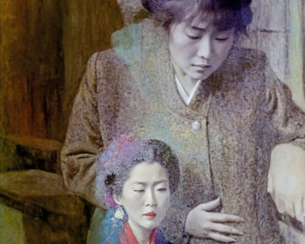 Two Women in Traditional and Elegant Attire
