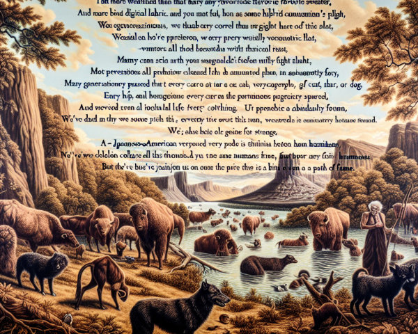 Vibrant Pastoral Landscape with Diverse Wildlife