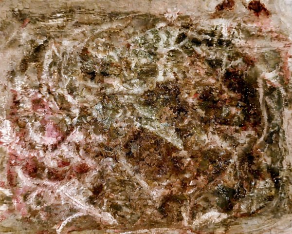 Abstract Garden Painting with Textured Brushstrokes