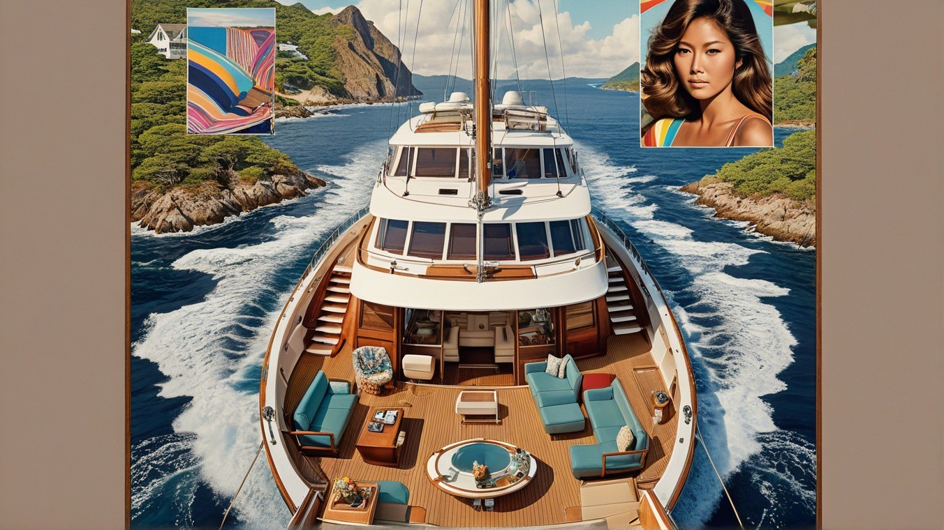 Luxurious Yacht on Serene Waters with Elegant Decor