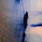 Figure Beneath Translucent Ice with Ethereal Light